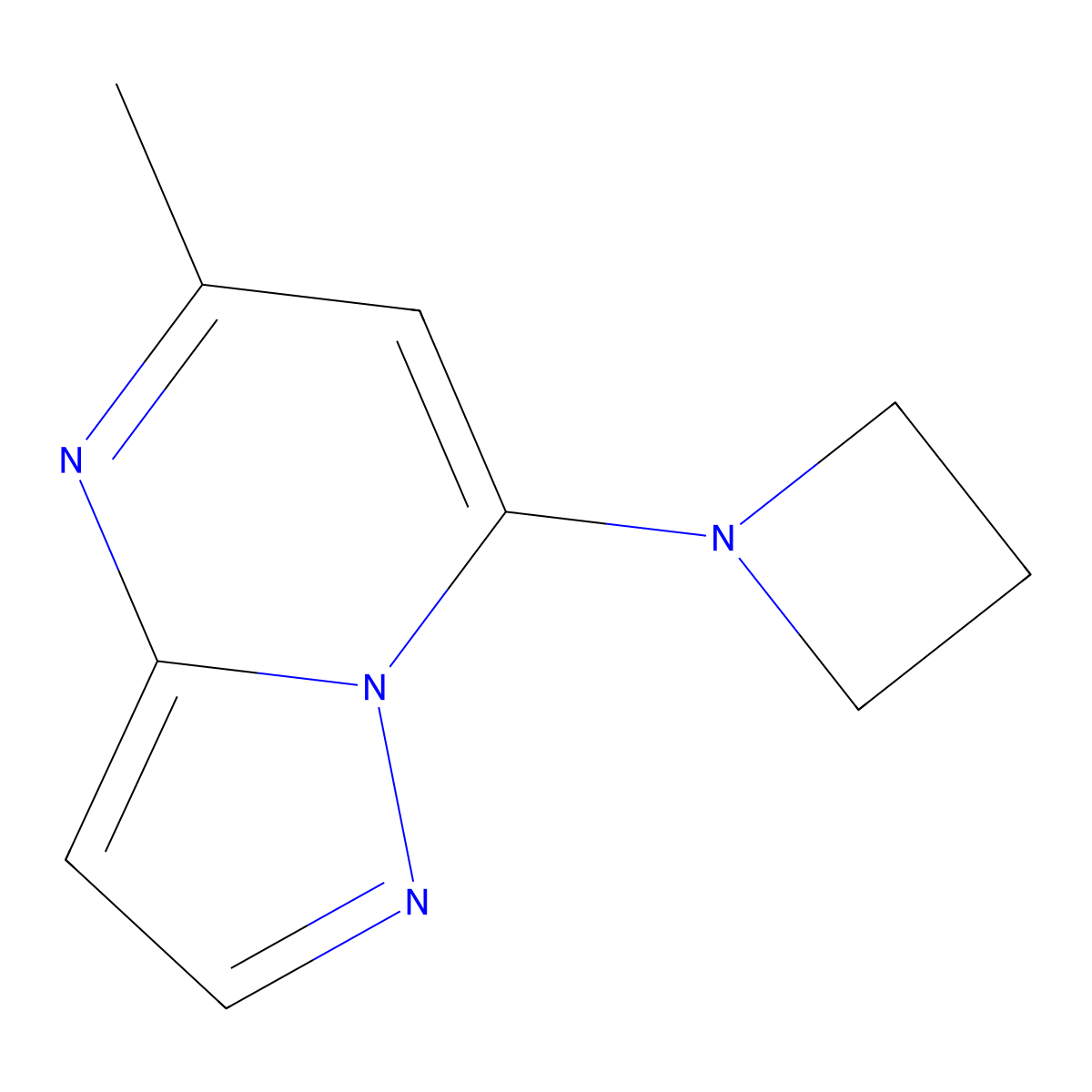 1-{5-Methylpyrazolo[1,5-a]pyrimidin-7-yl}azetidine molecular structure, CAS 2319805-88-2