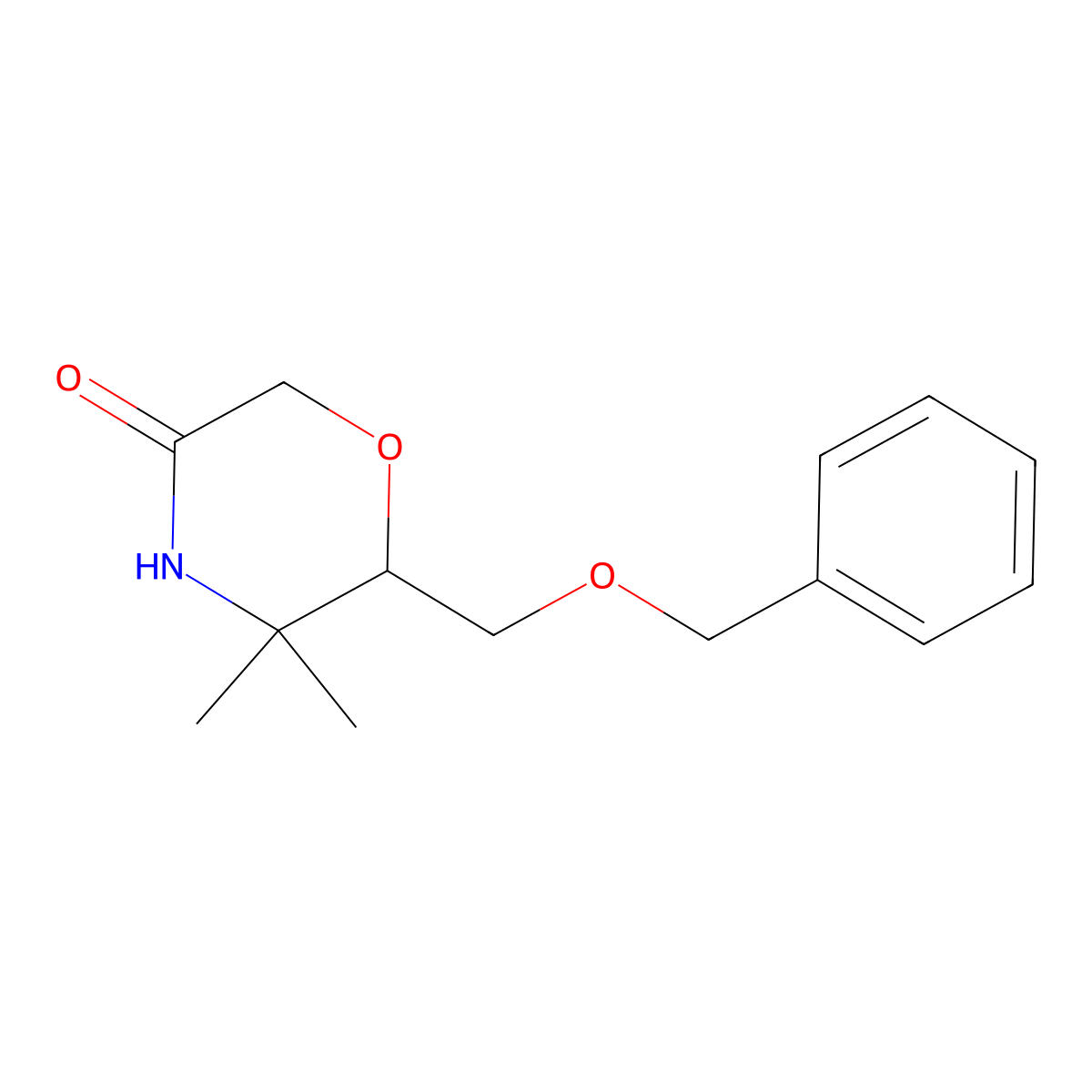 6-[(Benzyloxy)methyl]-5,5-dimethylmorpholin-3-one molecular structure, CAS 2319805-99-5