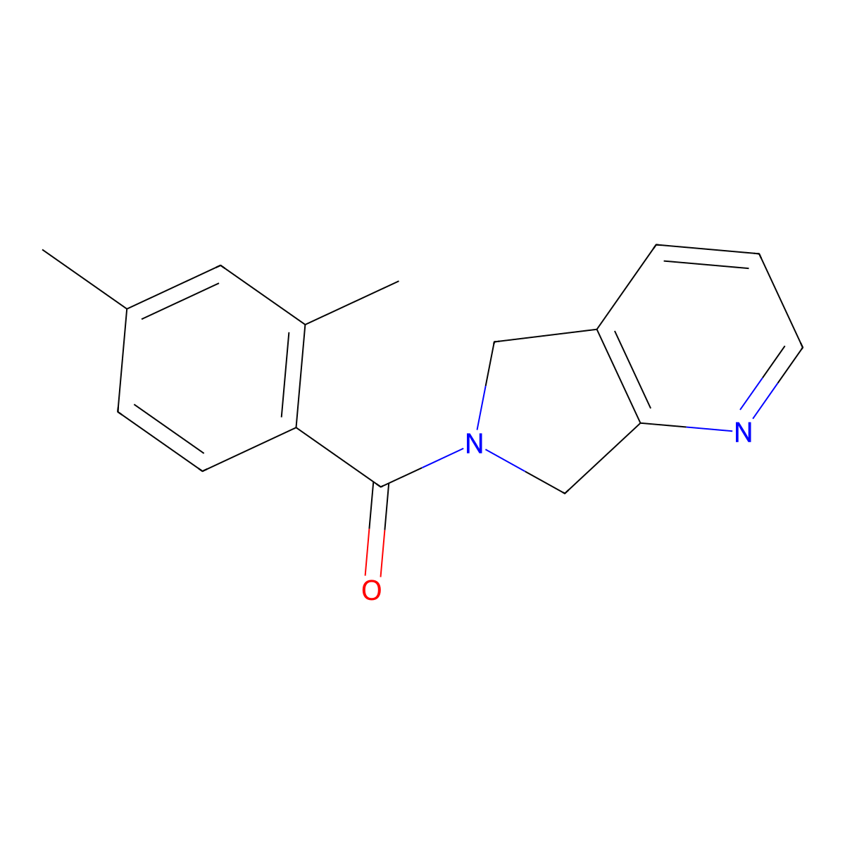 (2,4-dimethylphenyl)(5H-pyrrolo[3,4-b]pyridin-6(7H)-yl)methanone molecular structure, CAS 2319806-33-0