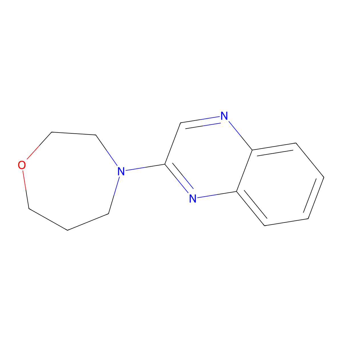 4-(Quinoxalin-2-yl)-1,4-oxazepane molecular structure, CAS 2319806-82-9