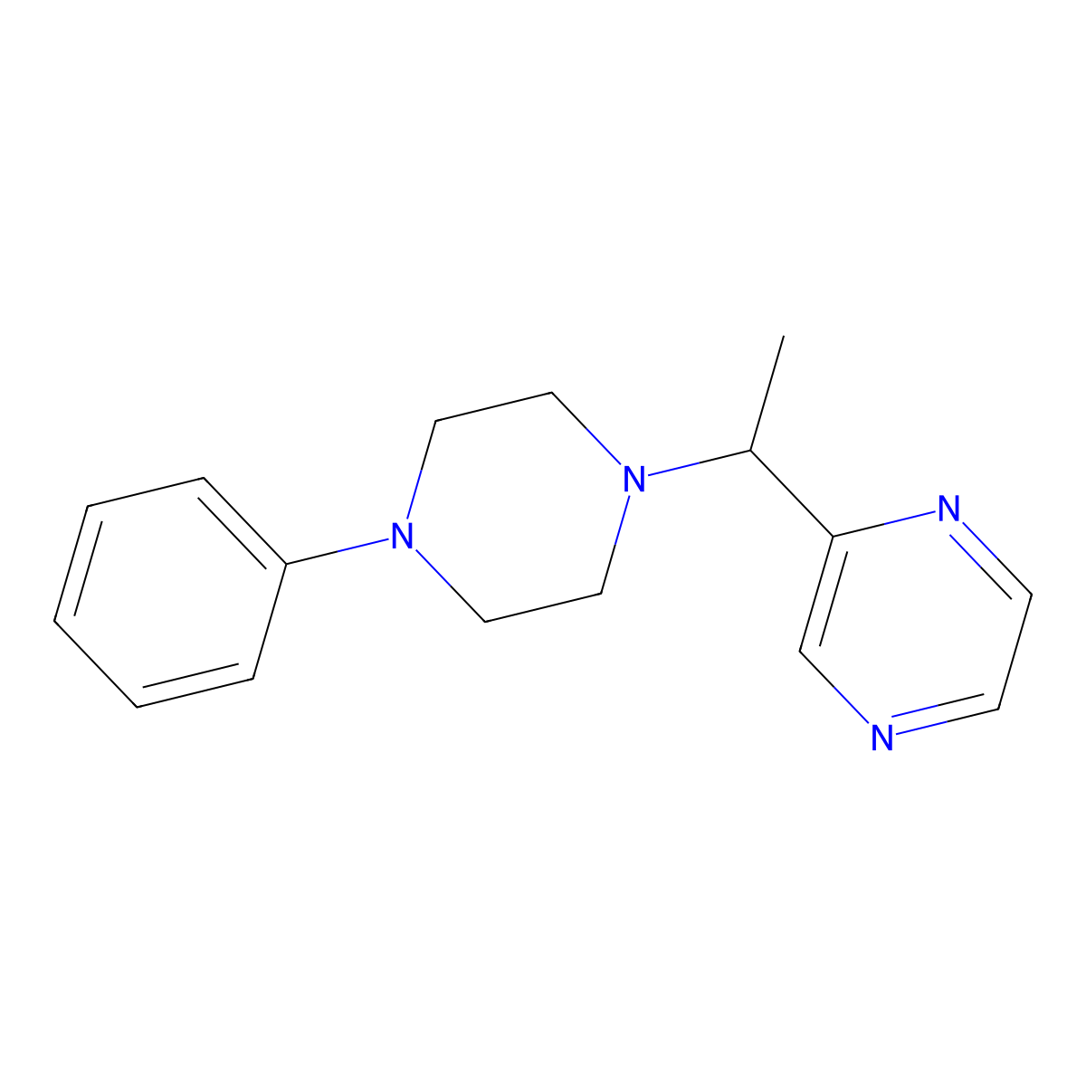 2-[1-(4-Phenylpiperazin-1-yl)ethyl]pyrazine molecular structure, CAS 2319807-56-0