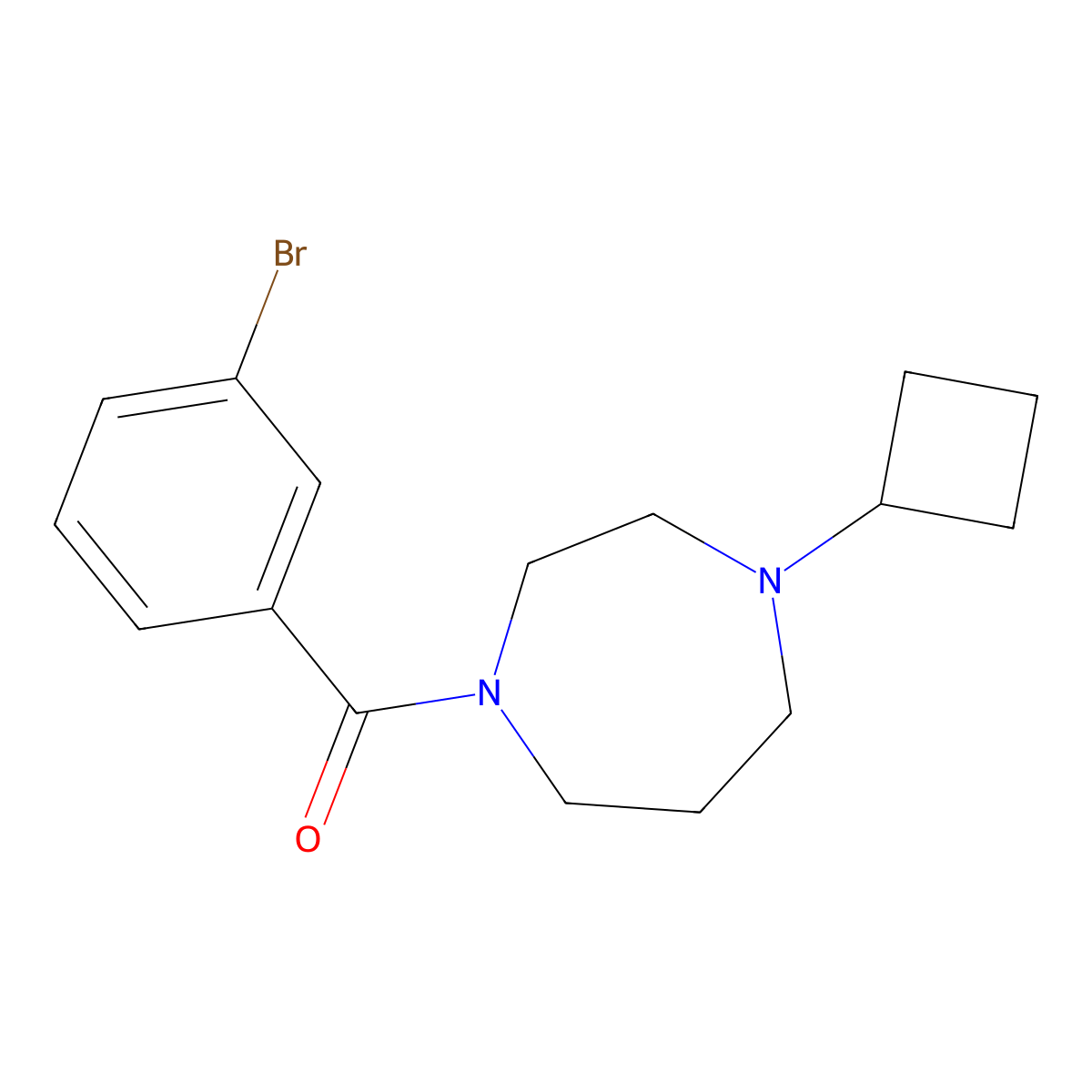 1-(3-Bromobenzoyl)-4-cyclobutyl-1,4-diazepane molecular structure, CAS 2319807-92-4