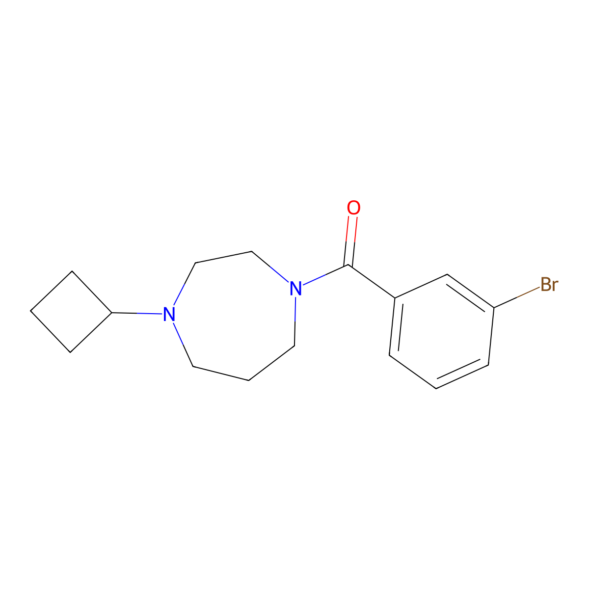 1-(3-Bromobenzoyl)-4-cyclobutyl-1,4-diazepane molecular structure, CAS 2319807-92-4