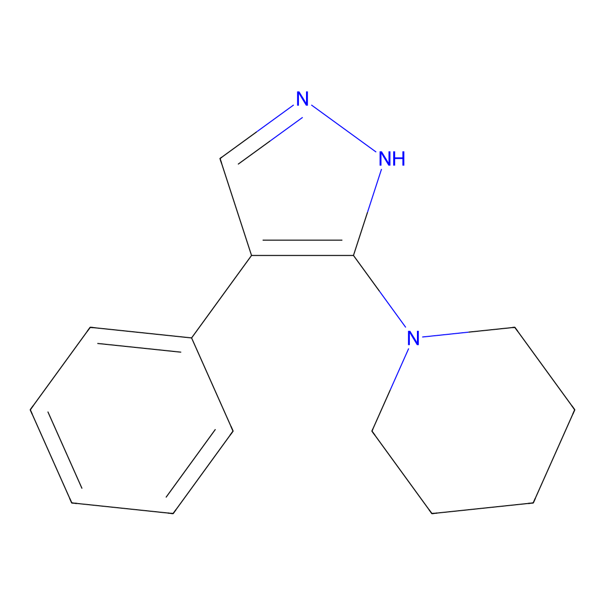 1-(4-phenyl-1H-pyrazol-3-yl)piperidine molecular structure, CAS 2319807-94-6