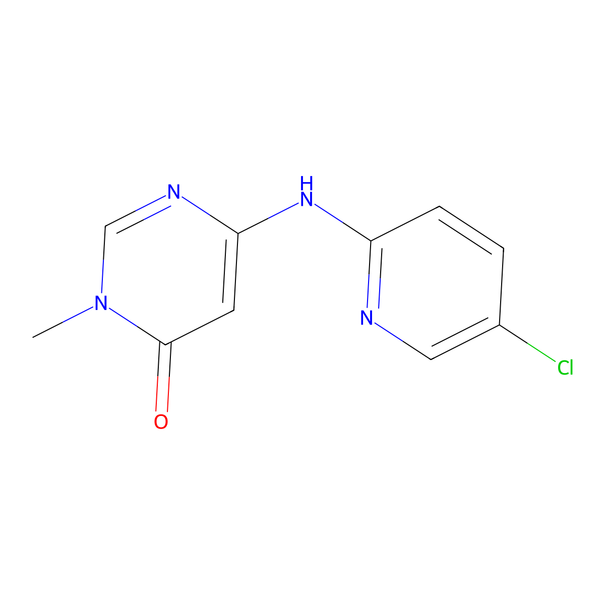 6-((5-chloropyridin-2-yl)amino)-3-methylpyrimidin-4(3H)-one molecular structure, CAS 2319808-08-5