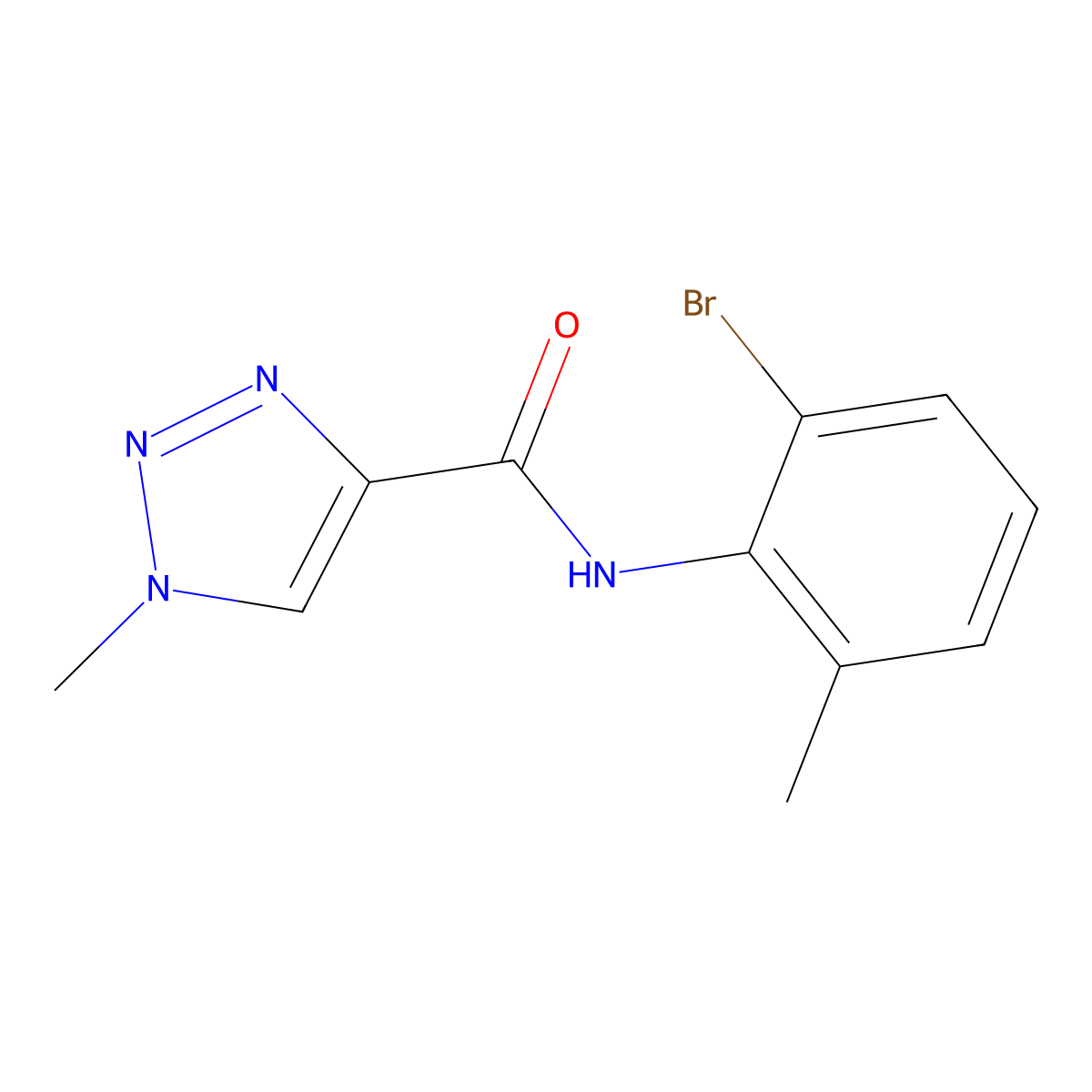 N-(2-bromo-6-methylphenyl)-1-methyl-1H-1,2,3-triazole-4-carboxamide molecular structure, CAS 2319808-33-6