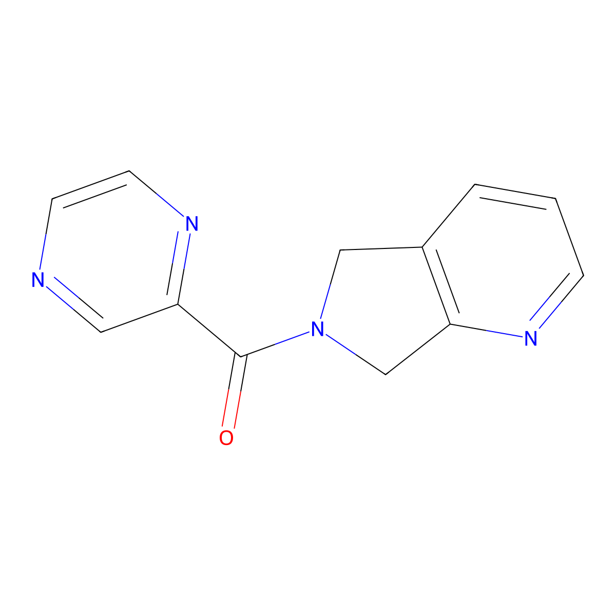 pyrazin-2-yl(5H-pyrrolo[3,4-b]pyridin-6(7H)-yl)methanone molecular structure, CAS 2319808-67-6