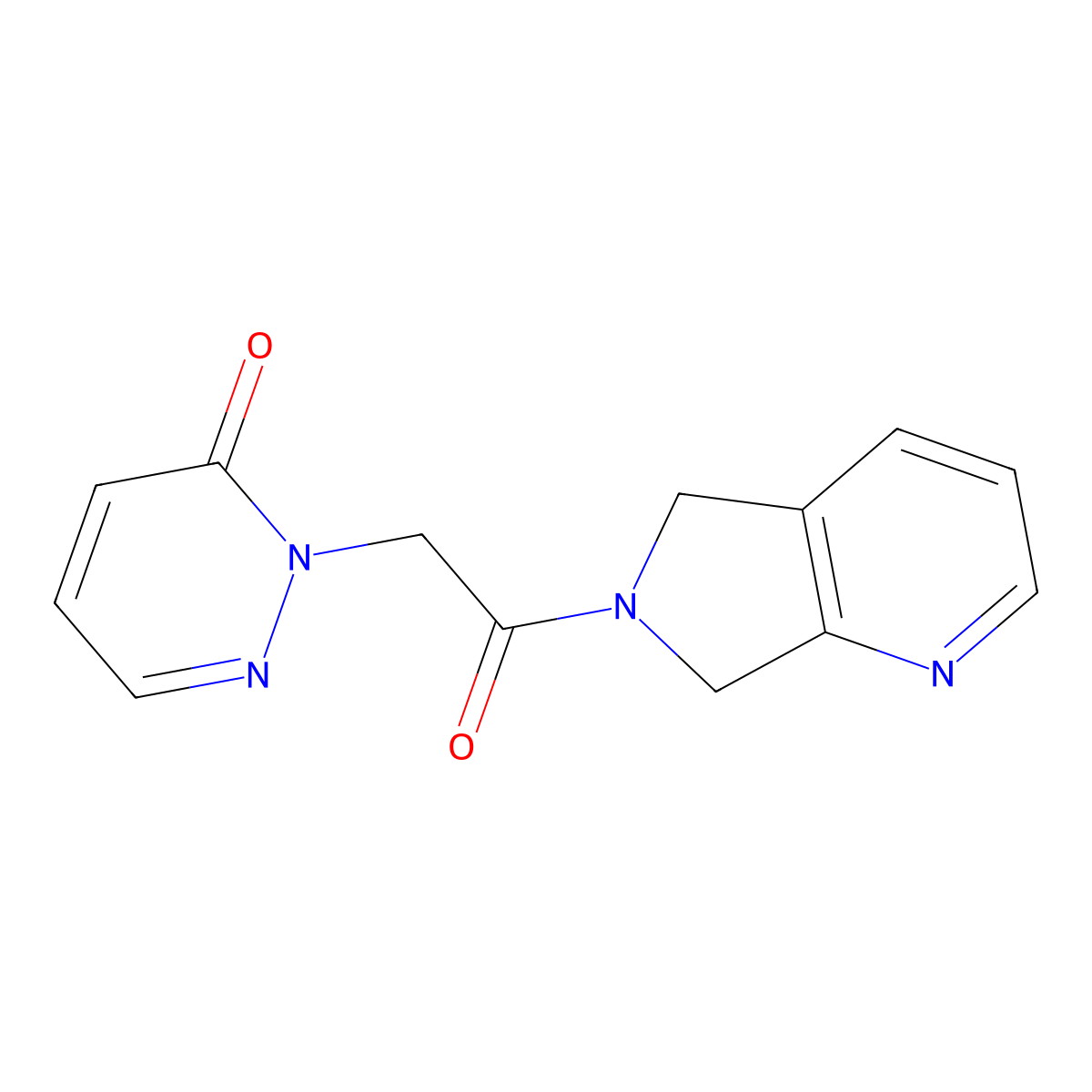 2-(2-oxo-2-(5H-pyrrolo[3,4-b]pyridin-6(7H)-yl)ethyl)pyridazin-3(2H)-one molecular structure, CAS 2319808-97-2
