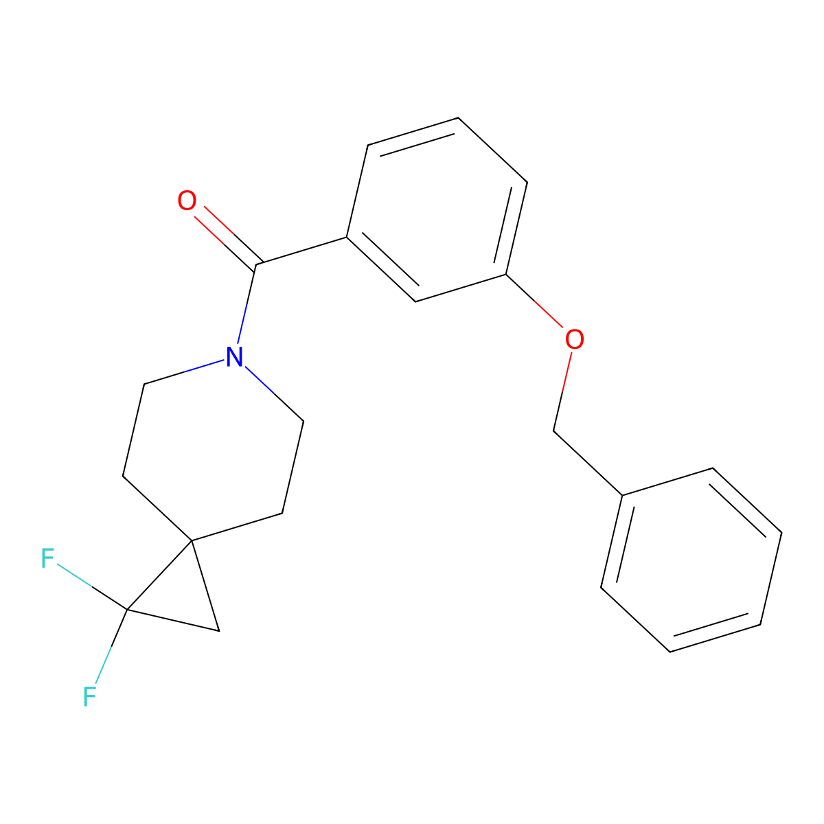 6-[3-(Benzyloxy)benzoyl]-1,1-difluoro-6-azaspiro[2.5]octane molecular structure, CAS 2319832-75-0