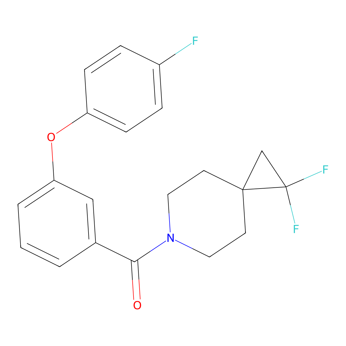 1,1-Difluoro-6-[3-(4-fluorophenoxy)benzoyl]-6-azaspiro[2.5]octane molecular structure, CAS 2319833-13-9