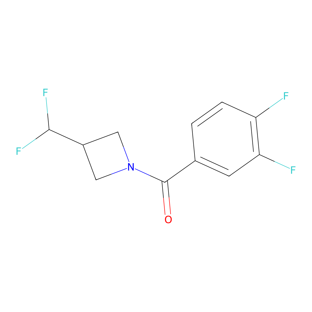 (3-(Difluoromethyl)azetidin-1-yl)(3,4-difluorophenyl)methanone molecular structure, CAS 2319835-90-8