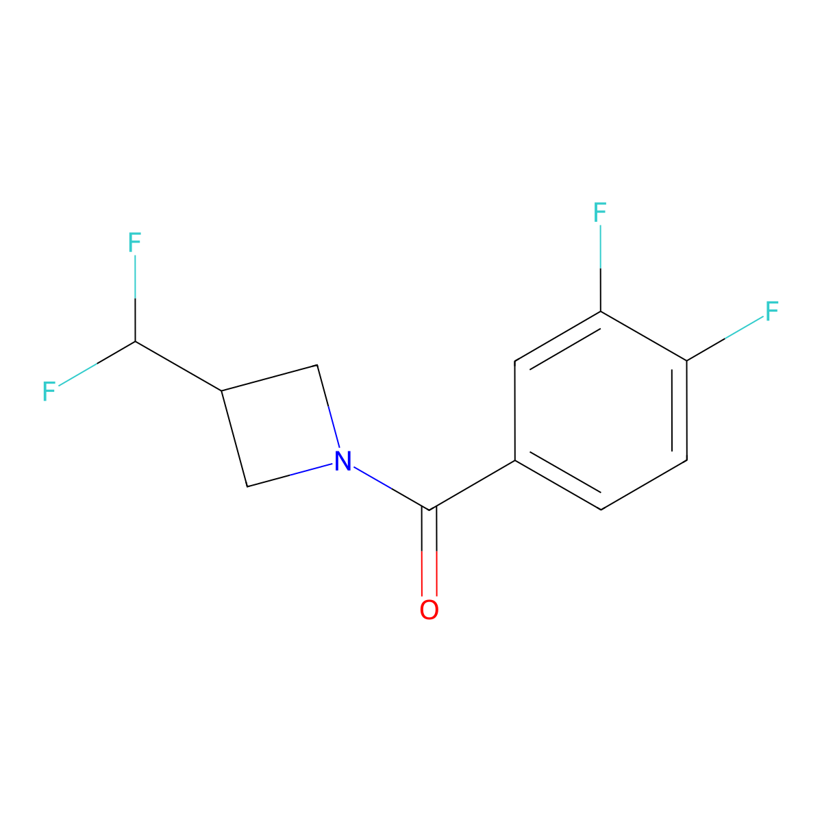 (3-(Difluoromethyl)azetidin-1-yl)(3,4-difluorophenyl)methanone molecular structure, CAS 2319835-90-8