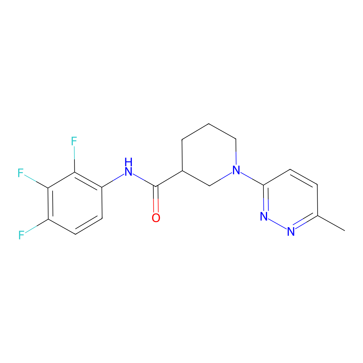 1-(6-methylpyridazin-3-yl)-N-(2,3,4-trifluorophenyl)piperidine-3-carboxamide molecular structure, CAS 2319836-73-0