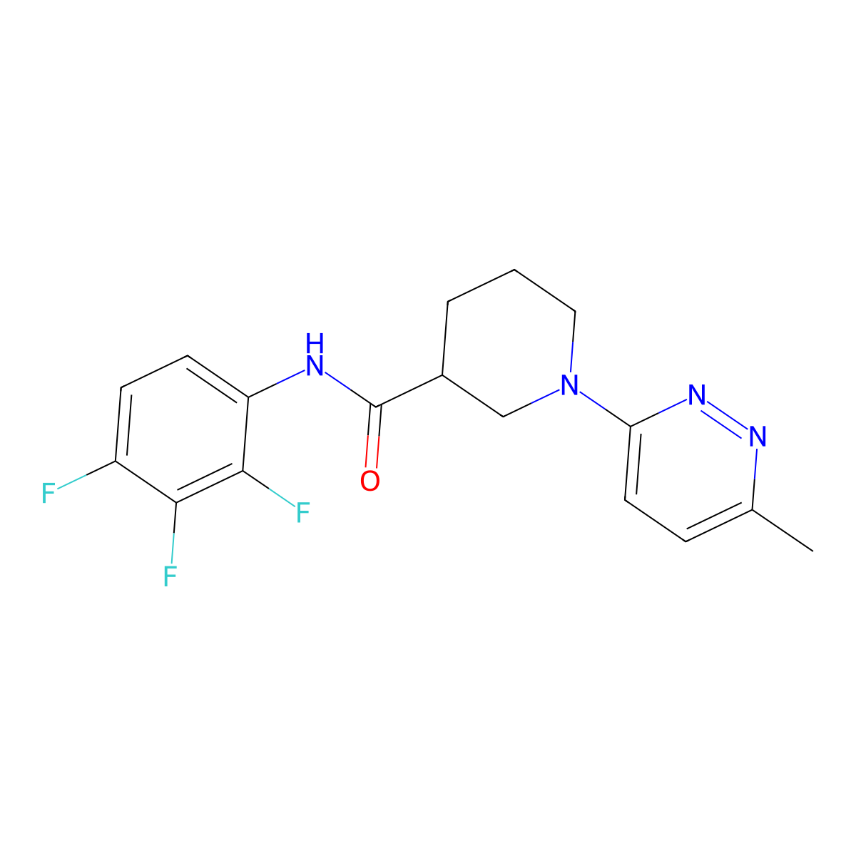 1-(6-methylpyridazin-3-yl)-N-(2,3,4-trifluorophenyl)piperidine-3-carboxamide molecular structure, CAS 2319836-73-0