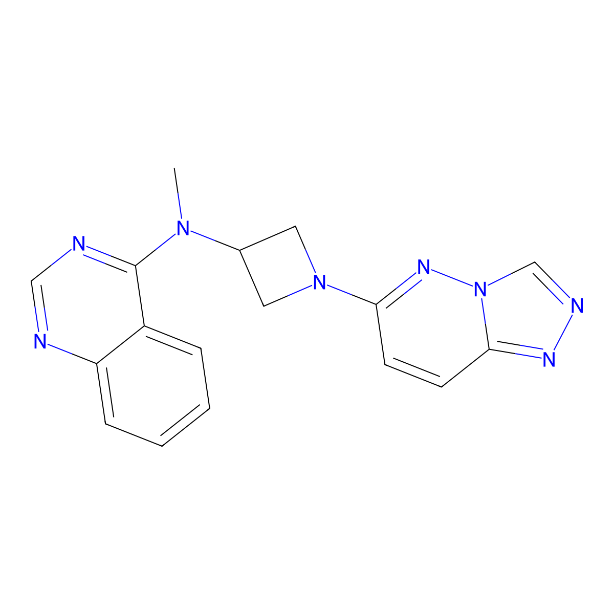 N-methyl-N-(1-{[1,2,4]triazolo[4,3-b]pyridazin-6-yl}azetidin-3-yl)quinazolin-4-amine molecular structure, CAS 2319837-46-0