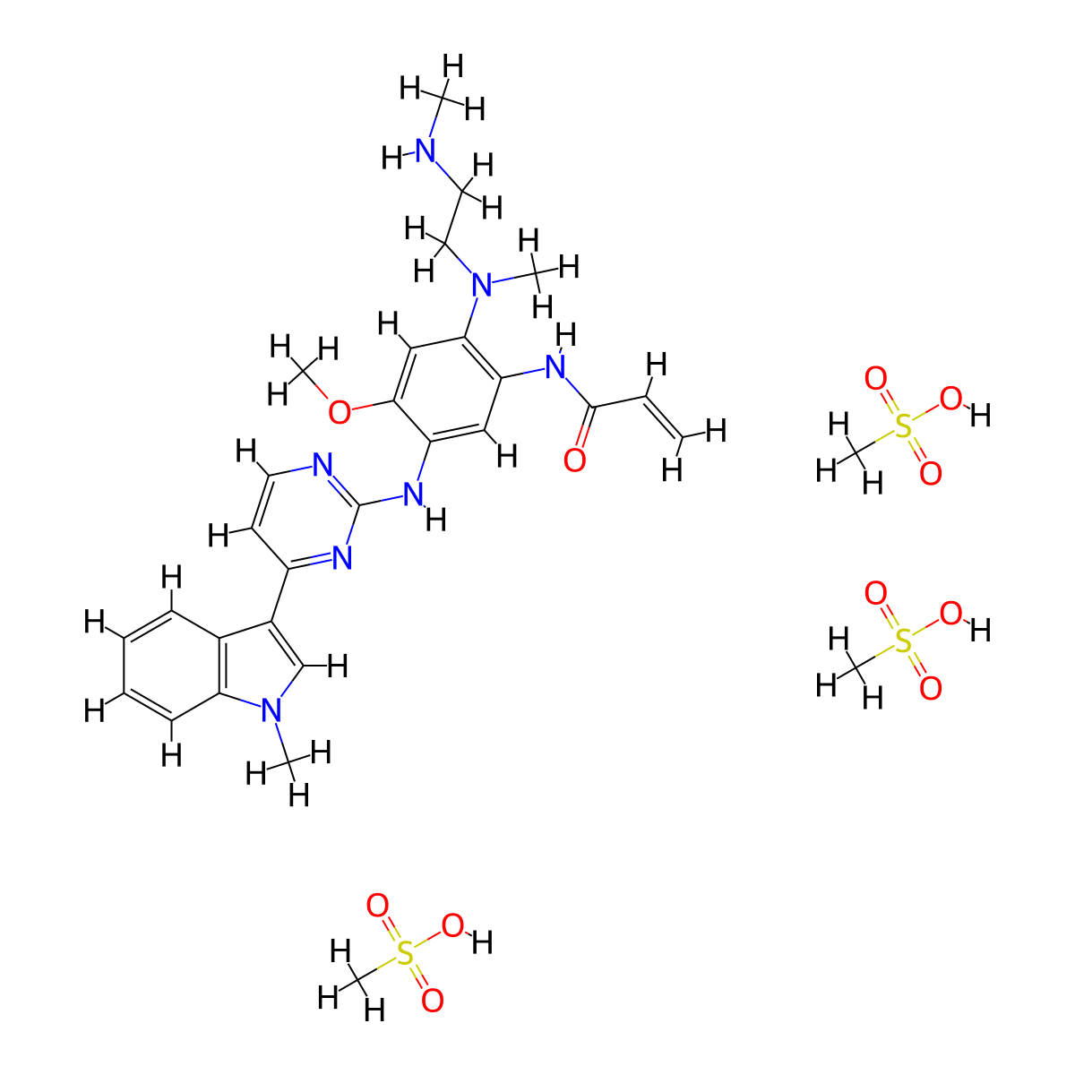 AZ7550 Mesylate molecular structure, CAS 2319837-99-3