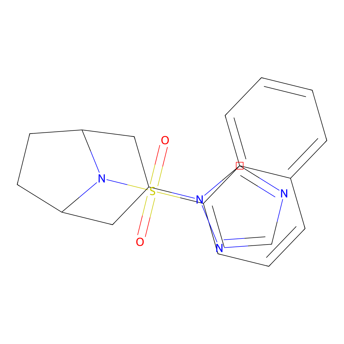 8-(naphthalene-1-sulfonyl)-3-(1H-1,2,4-triazol-1-yl)-8-azabicyclo[3.2.1]octane molecular structure, CAS 2319839-74-0
