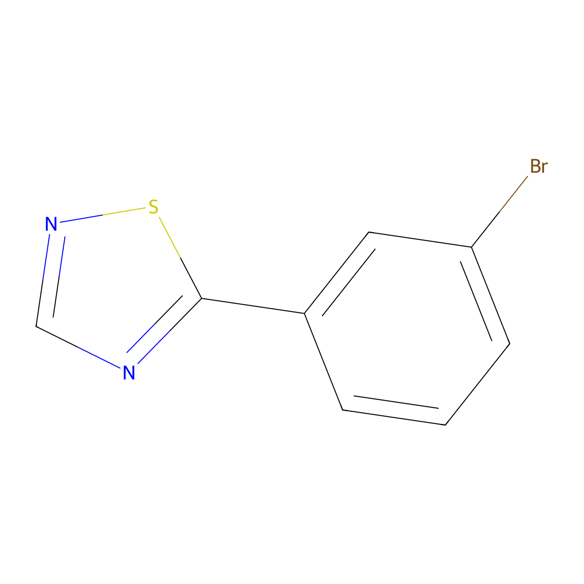 5-(3-Bromophenyl)-1,2,4-thiadiazole molecular structure, CAS 2319845-60-6