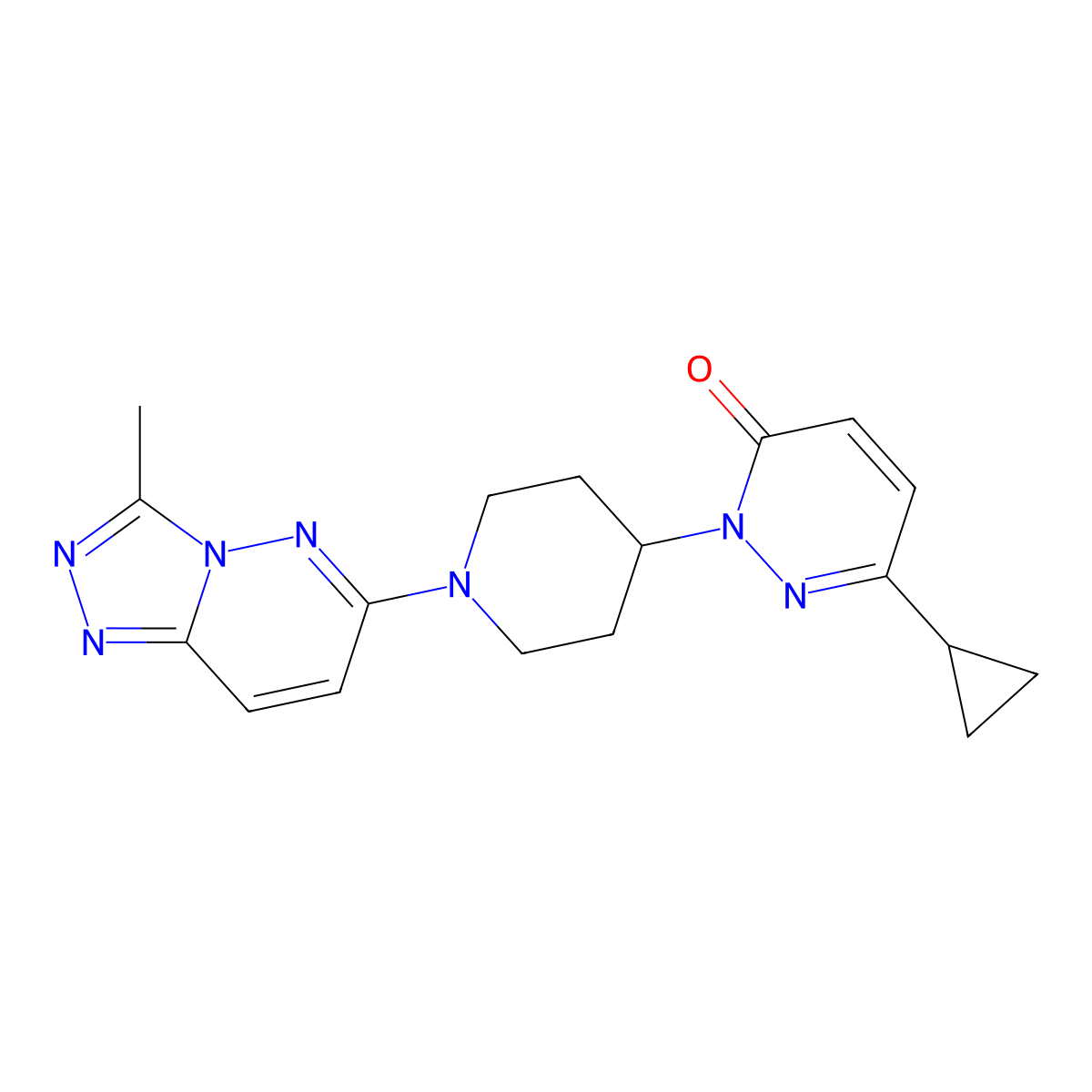 6-Cyclopropyl-2-[1-(3-methyl-[1,2,4]triazolo[4,3-b]pyridazin-6-yl)piperidin-4-yl]pyridazin-3-one molecular structure, CAS 2319847-20-4