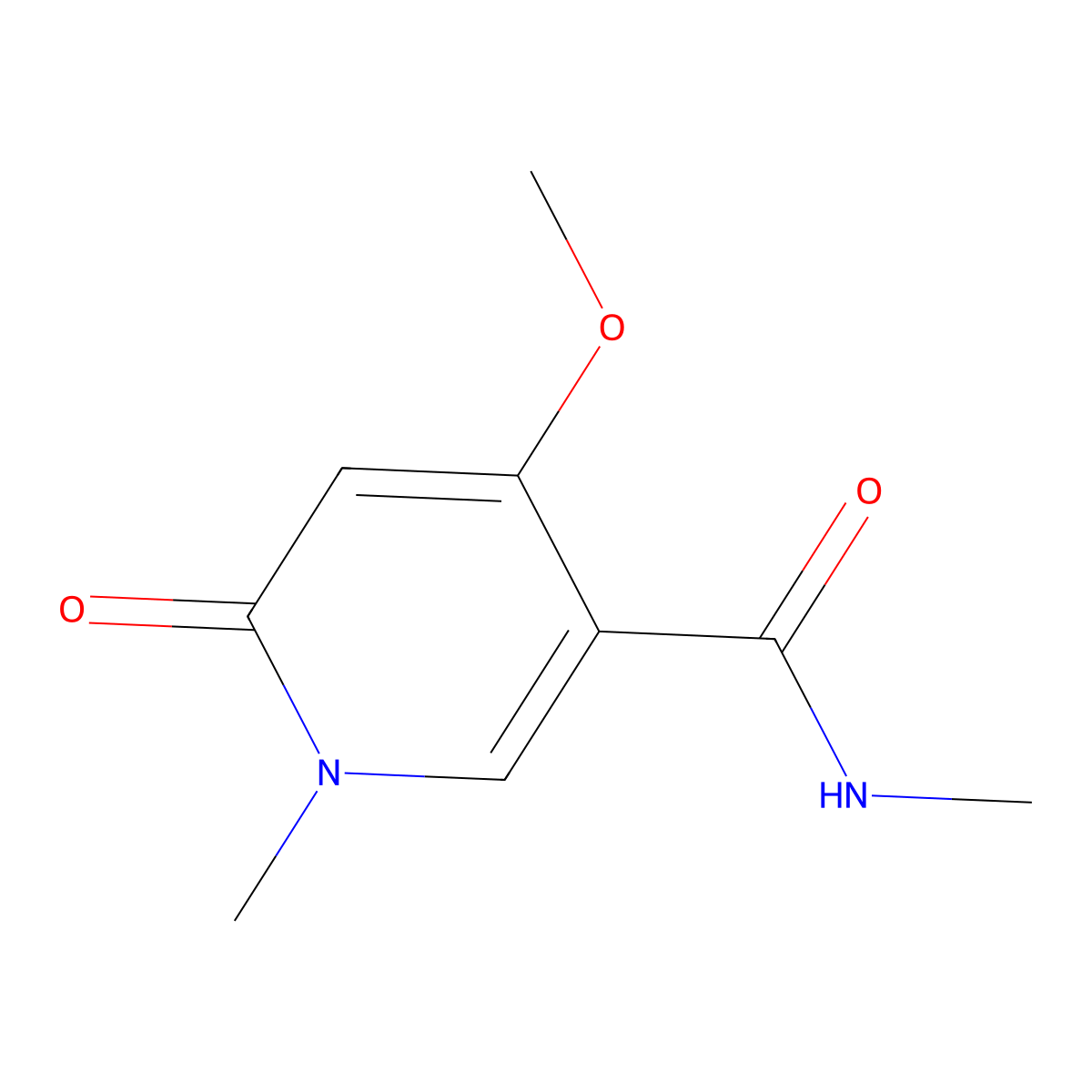 4-methoxy-N,1-dimethyl-6-oxo-1,6-dihydropyridine-3-carboxamide molecular structure, CAS 2319850-79-6