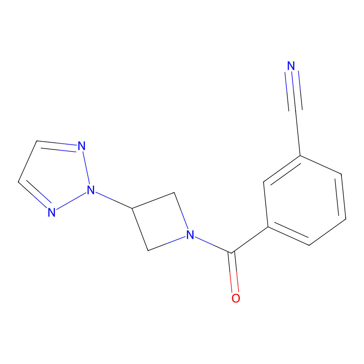 3-(3-(2H-1,2,3-triazol-2-yl)azetidine-1-carbonyl)benzonitrile molecular structure, CAS 2319851-00-6