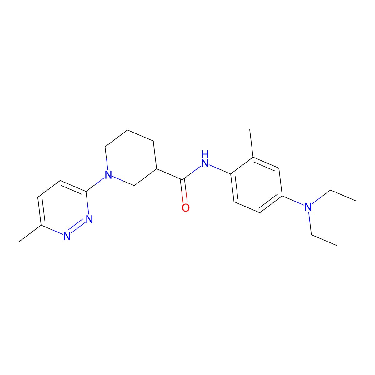 N-[4-(diethylamino)-2-methylphenyl]-1-(6-methylpyridazin-3-yl)piperidine-3-carboxamide molecular structure, CAS 2319851-20-0