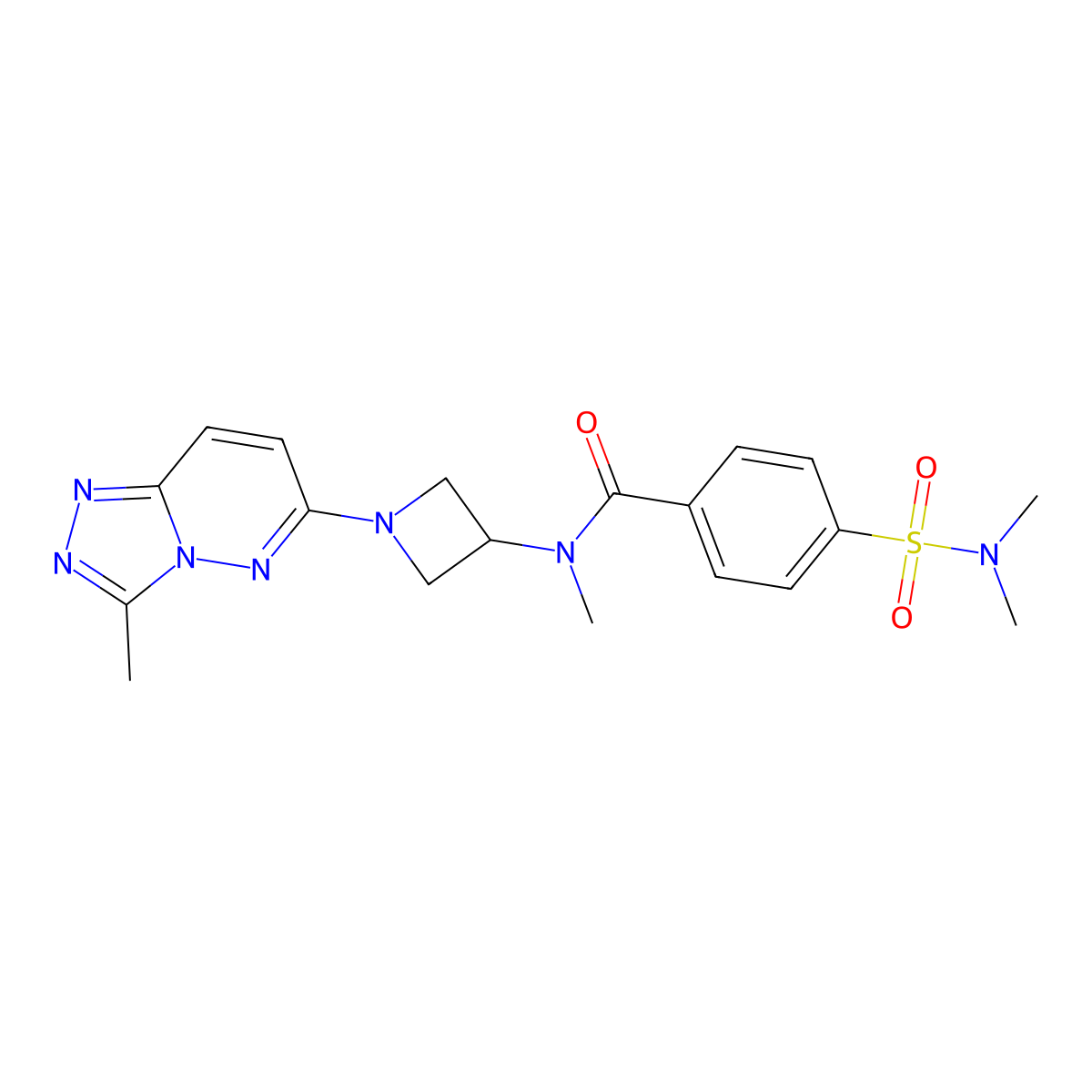 4-(dimethylsulfamoyl)-N-methyl-N-(1-{3-methyl-[1,2,4]triazolo[4,3-b]pyridazin-6-yl}azetidin-3-yl)benzamide molecular structure, CAS 2319852-84-9