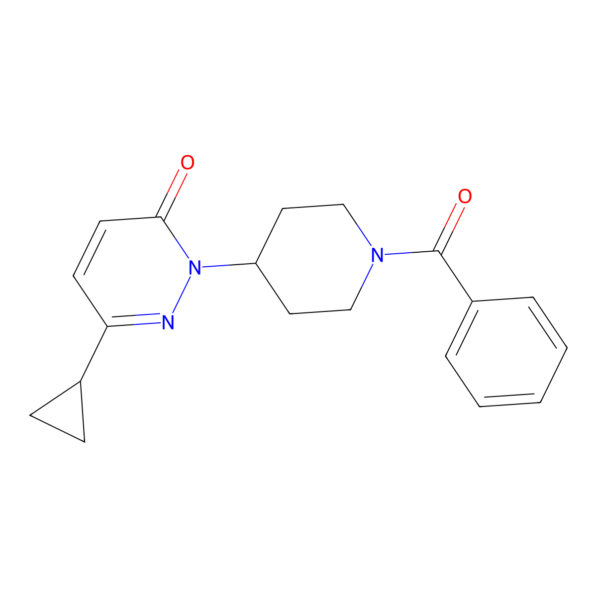 2-(1-Benzoylpiperidin-4-yl)-6-cyclopropyl-2,3-dihydropyridazin-3-one molecular structure, CAS 2319853-86-4