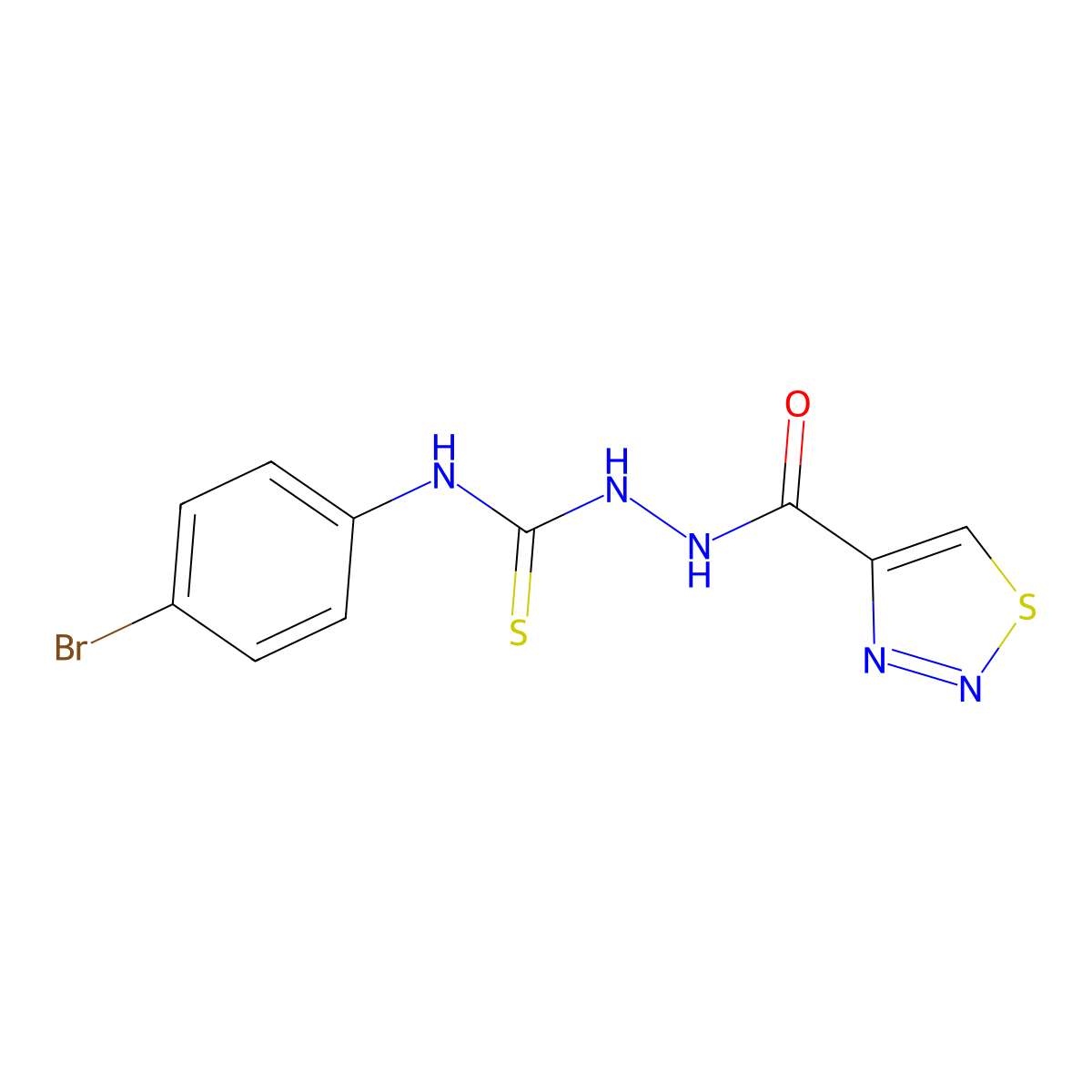 1-(4-Bromophenyl)-3-(thiadiazole-4-carbonylamino)thiourea molecular structure, CAS 2319875-19-7
