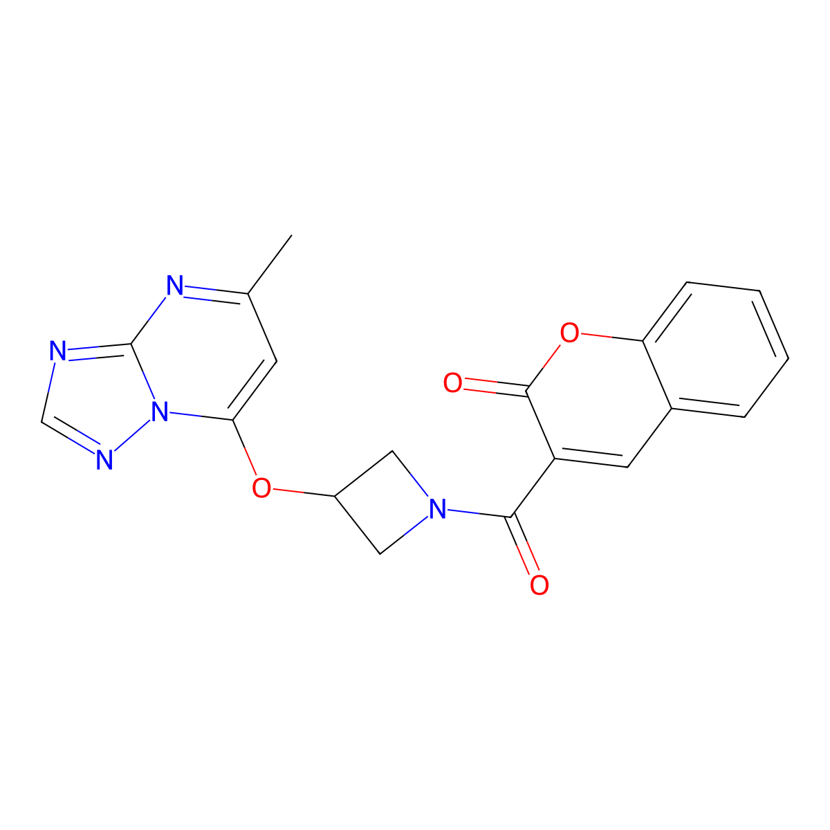 3-[3-({5-methyl-[1,2,4]triazolo[1,5-a]pyrimidin-7-yl}oxy)azetidine-1-carbonyl]-2H-chromen-2-one molecular structure, CAS 2319877-70-6