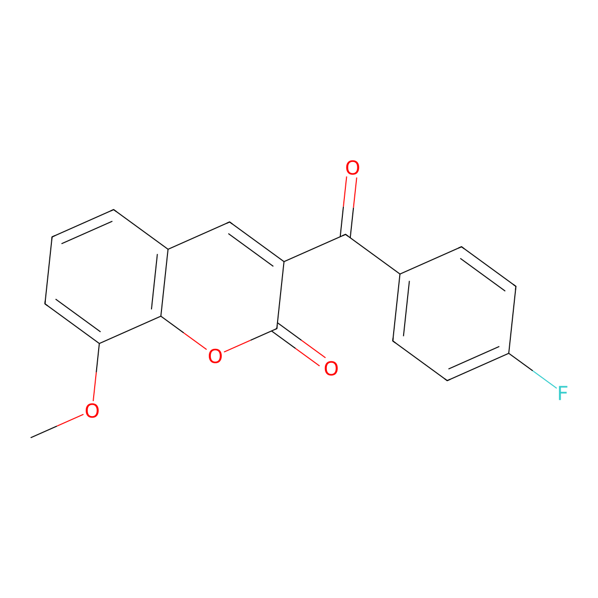 3-(4-fluorobenzoyl)-8-methoxy-2H-chromen-2-one molecular structure, CAS 2319878-64-1