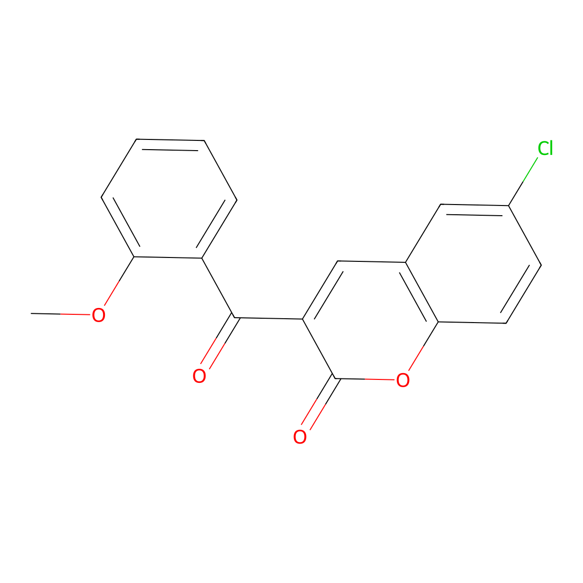 6-chloro-3-(2-methoxybenzoyl)-2H-chromen-2-one molecular structure, CAS 2319878-70-9