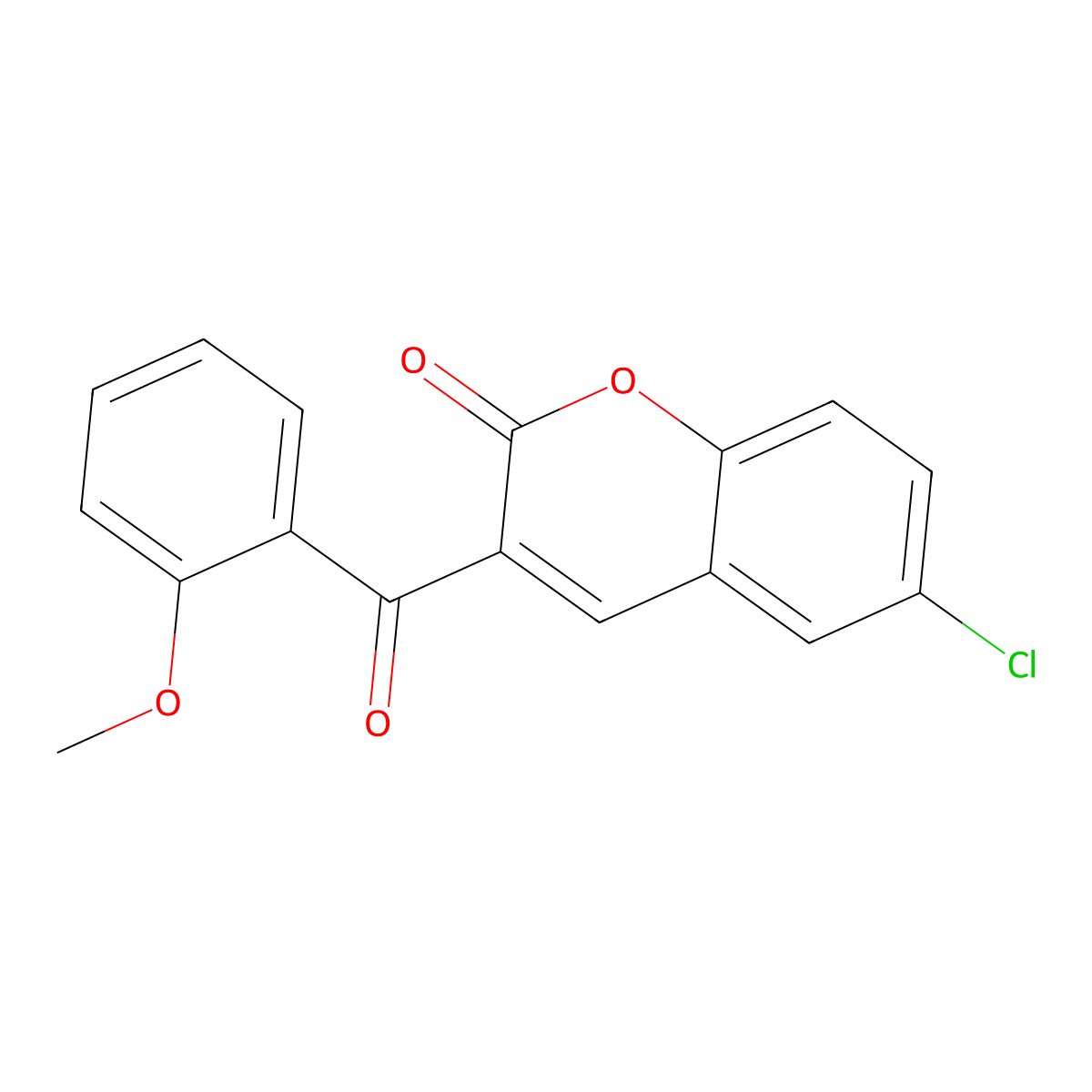 6-chloro-3-(2-methoxybenzoyl)-2H-chromen-2-one molecular structure, CAS 2319878-70-9