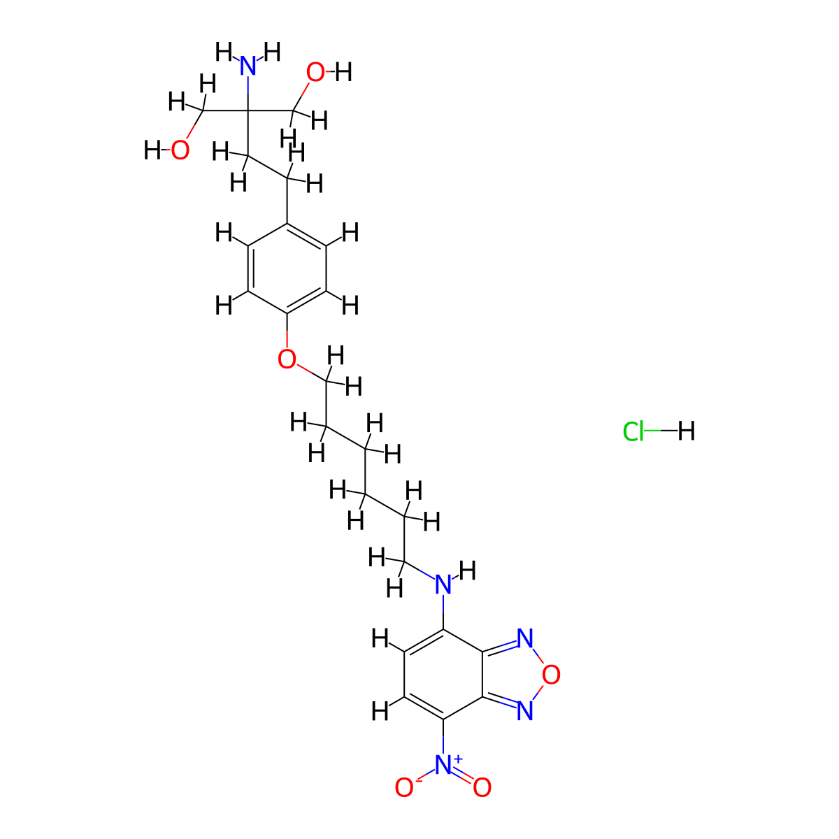 NBD-FTY720 phenoxy (hydrochloride) molecular structure, CAS 2319882-09-0