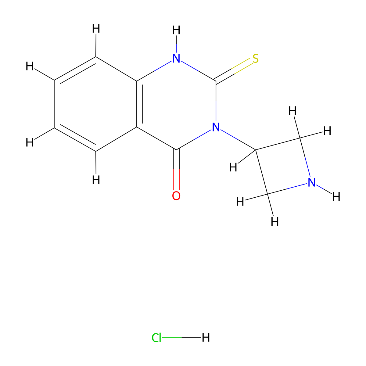 3-(Azetidin-3-yl)-2-sulfanylidene-1,2,3,4-tetrahydroquinazolin-4-one hydrochloride molecular structure, CAS 2319895-25-3
