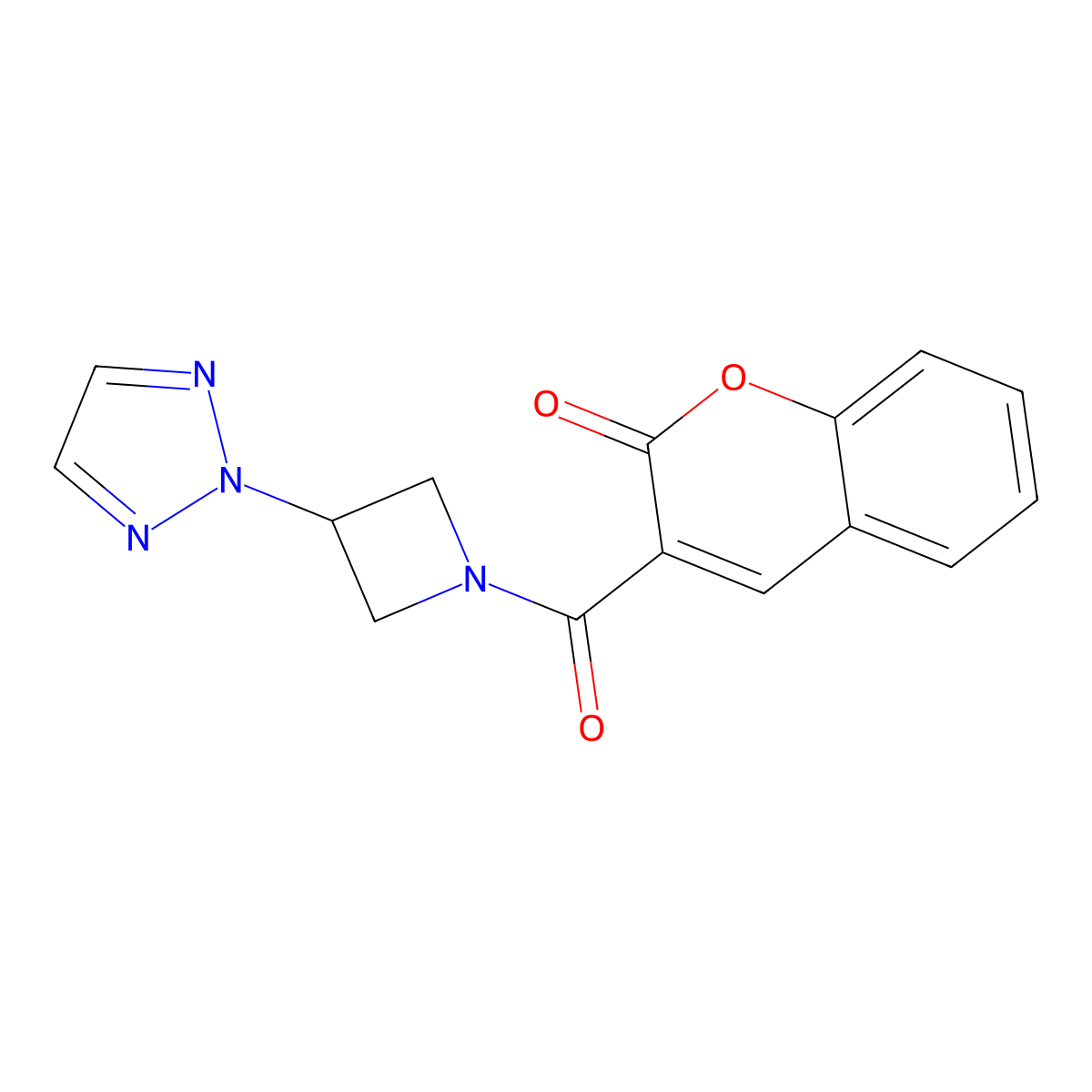 3-(3-(2H-1,2,3-triazol-2-yl)azetidine-1-carbonyl)-2H-chromen-2-one molecular structure, CAS 2319895-92-4