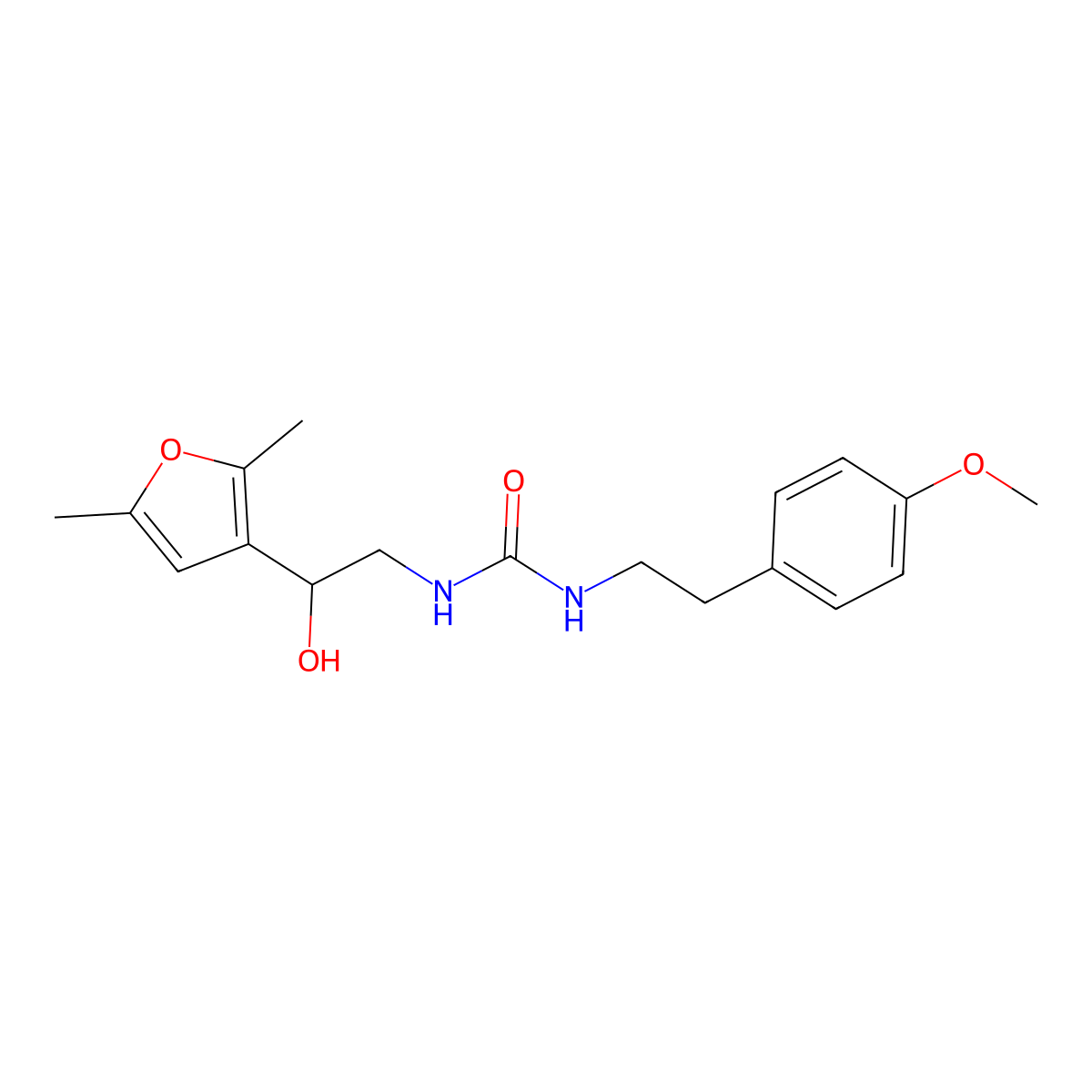 3-[2-(2,5-Dimethylfuran-3-yl)-2-hydroxyethyl]-1-[2-(4-methoxyphenyl)ethyl]urea molecular structure, CAS 2319897-90-8