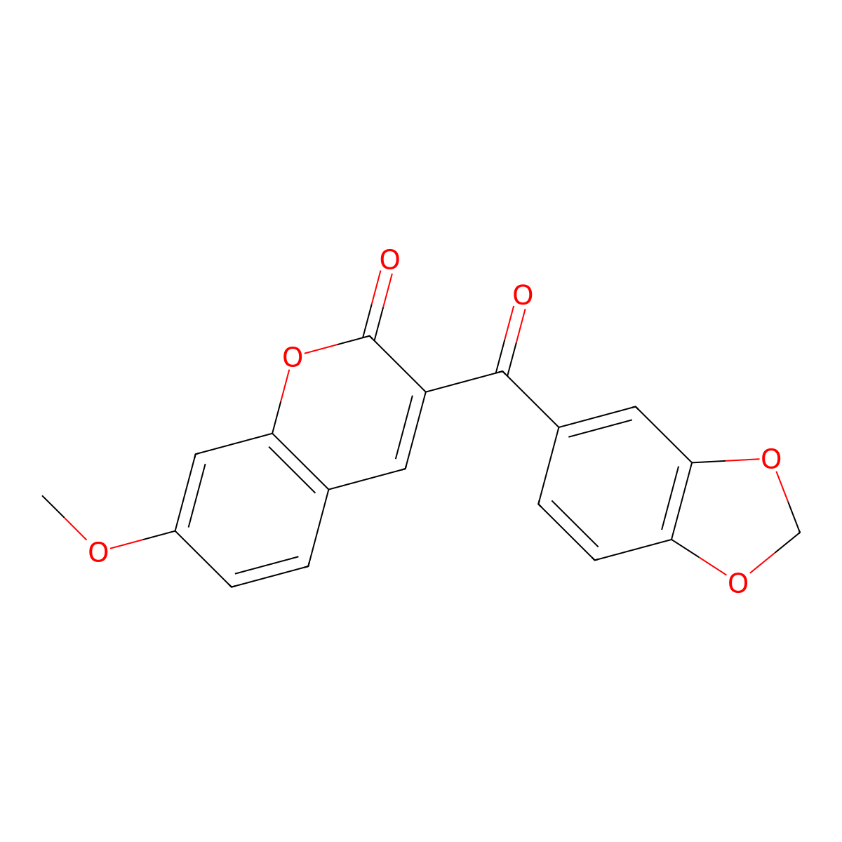 3-(2H-1,3-benzodioxole-5-carbonyl)-7-methoxy-2H-chromen-2-one molecular structure, CAS 2319898-13-8