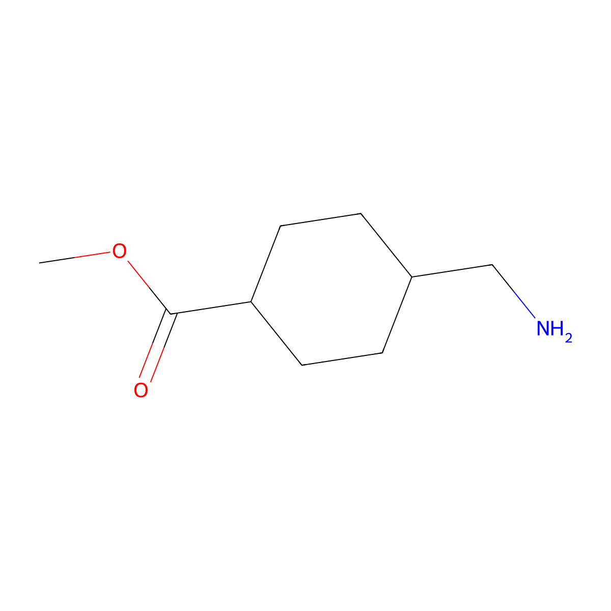 (1R,4R)-Methyl 4-(aminomethyl)cyclohexanecarboxylate molecular structure, CAS 23199-14-6