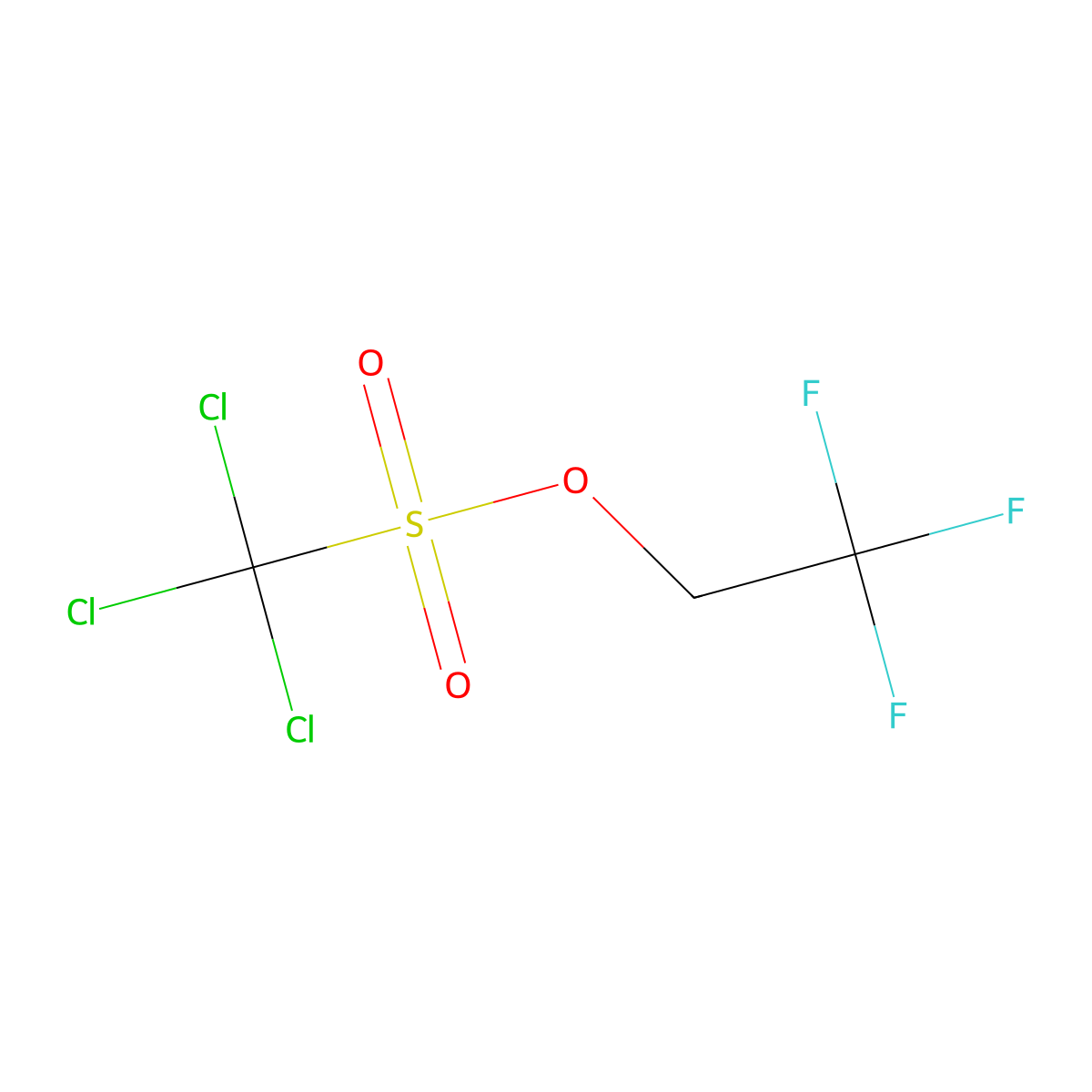 2,2,2-Trifluoroethyl trichloromethanesulphonate molecular structure, CAS 23199-56-6