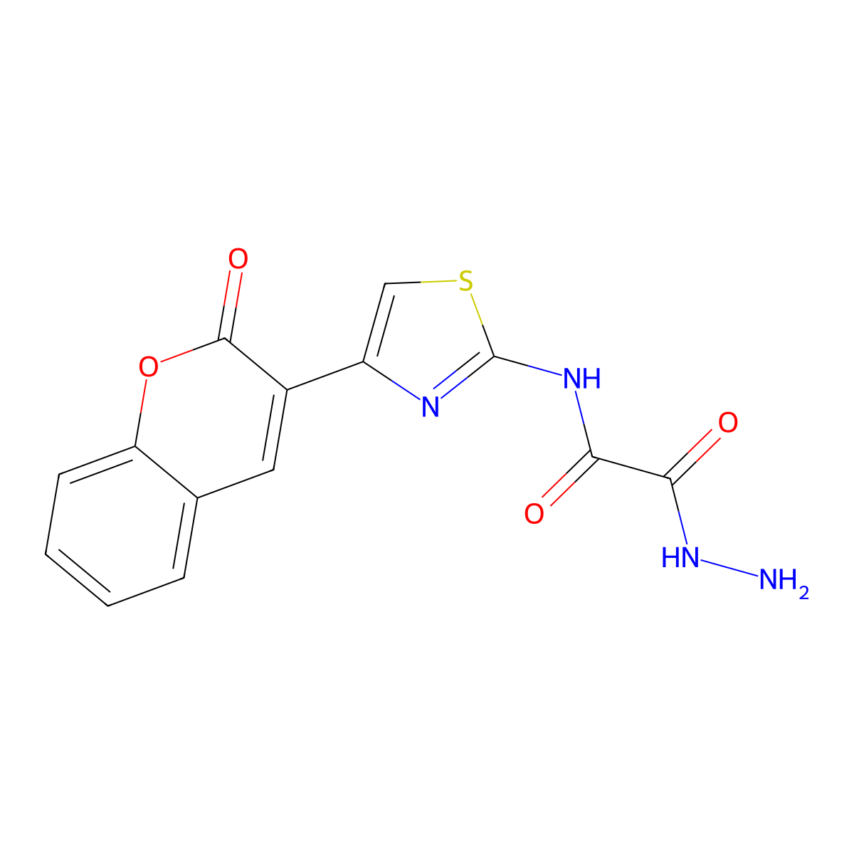 1-(hydrazinecarbonyl)-N-[4-(2-oxo-2H-chromen-3-yl)-1,3-thiazol-2-yl]formamide molecular structure, CAS 2319922-91-1