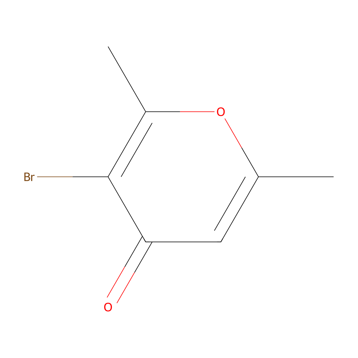 3-Bromo-2,6-dimethyl-4H-pyran-4-one molecular structure, CAS 2319943-25-2
