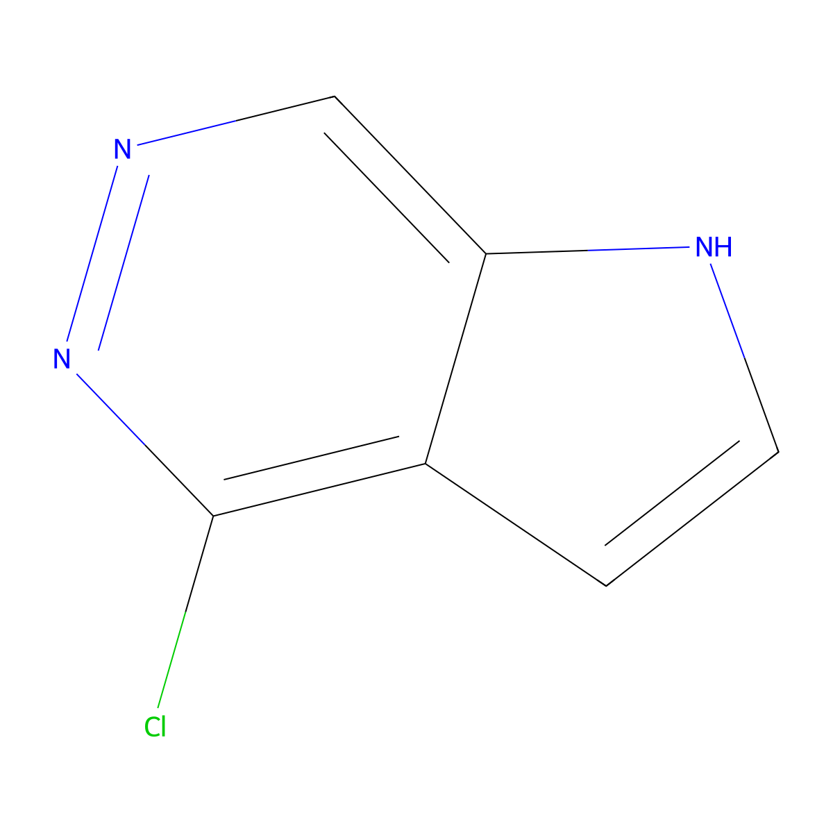 4-Chloro-1H-pyrrolo[2,3-d]pyridazine molecular structure, CAS 23200-60-4