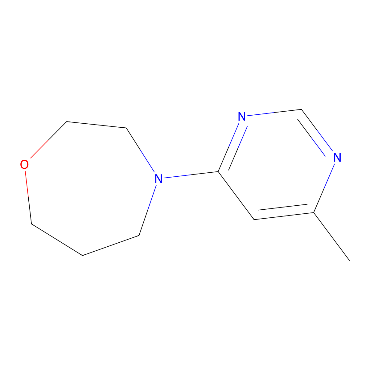 4-(6-Methylpyrimidin-4-yl)-1,4-oxazepane molecular structure, CAS 2320142-38-7