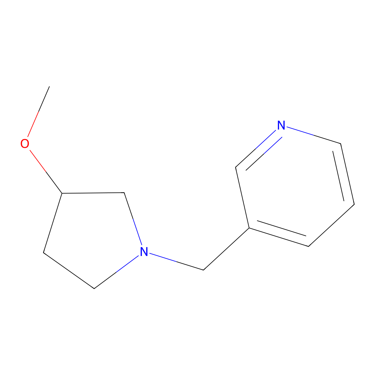 3-[(3-Methoxypyrrolidin-1-yl)methyl]pyridine molecular structure, CAS 2320142-56-9