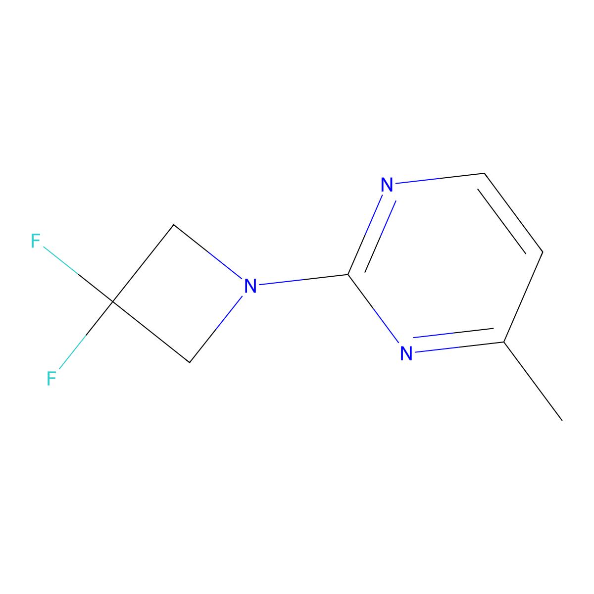 2-(3,3-Difluoroazetidin-1-yl)-4-methylpyrimidine molecular structure, CAS 2320142-82-1