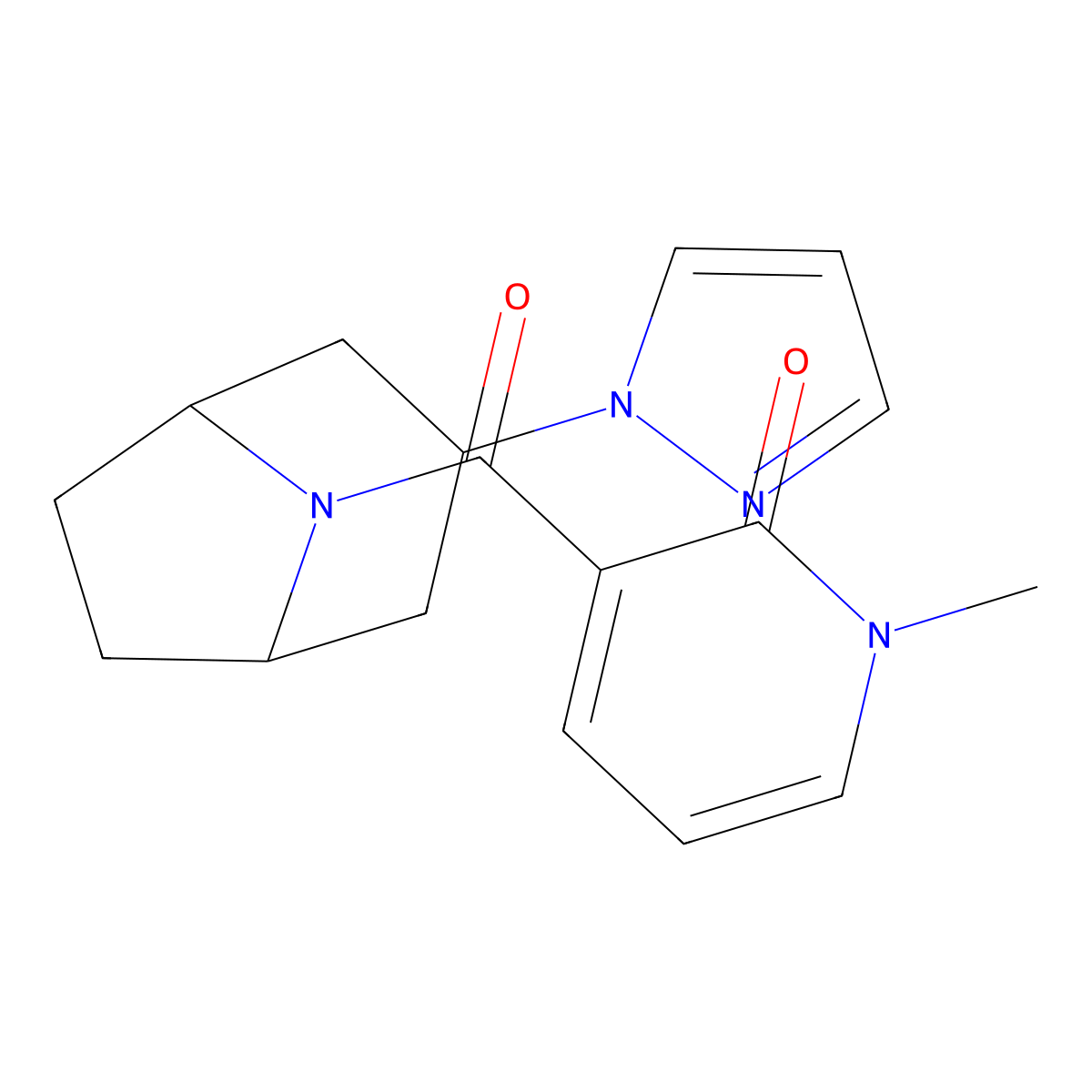 1-methyl-3-[3-(1H-pyrazol-1-yl)-8-azabicyclo[3.2.1]octane-8-carbonyl]-1,2-dihydropyridin-2-one molecular structure, CAS 2320144-30-5