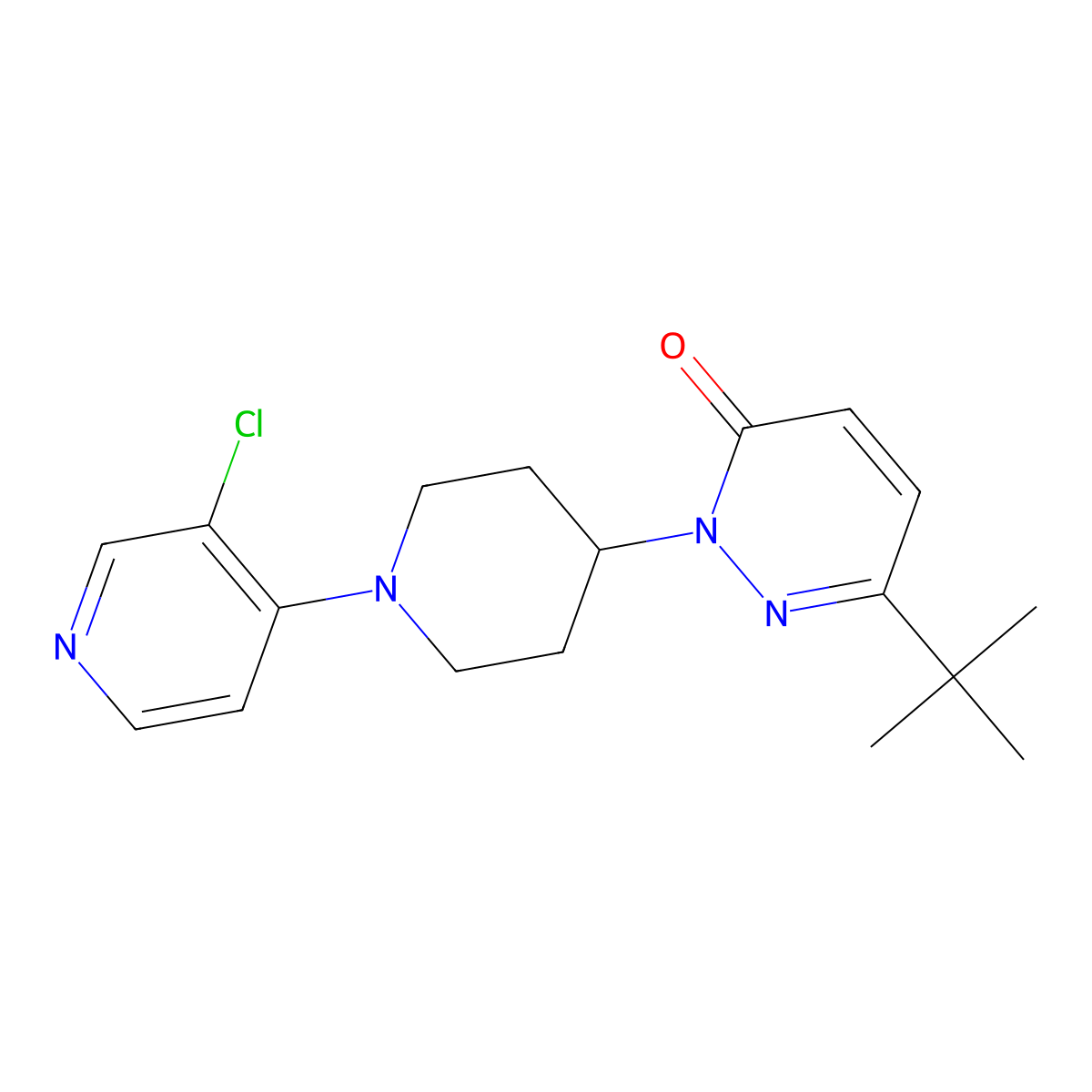 6-Tert-butyl-2-[1-(3-chloropyridin-4-yl)piperidin-4-yl]-2,3-dihydropyridazin-3-one molecular structure, CAS 2320145-10-4