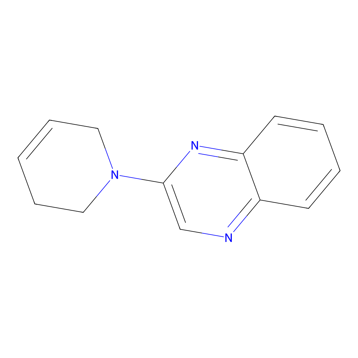 2-(1,2,3,6-Tetrahydropyridin-1-yl)quinoxaline molecular structure, CAS 2320145-33-1