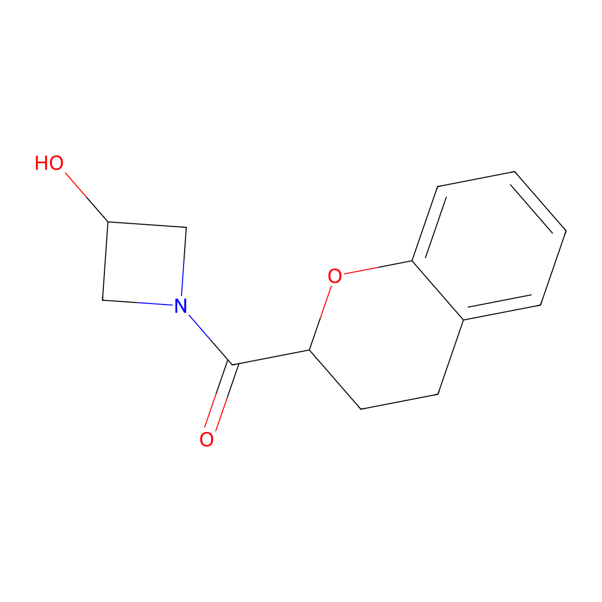 1-(3,4-dihydro-2H-1-benzopyran-2-carbonyl)azetidin-3-ol molecular structure, CAS 2320145-54-6